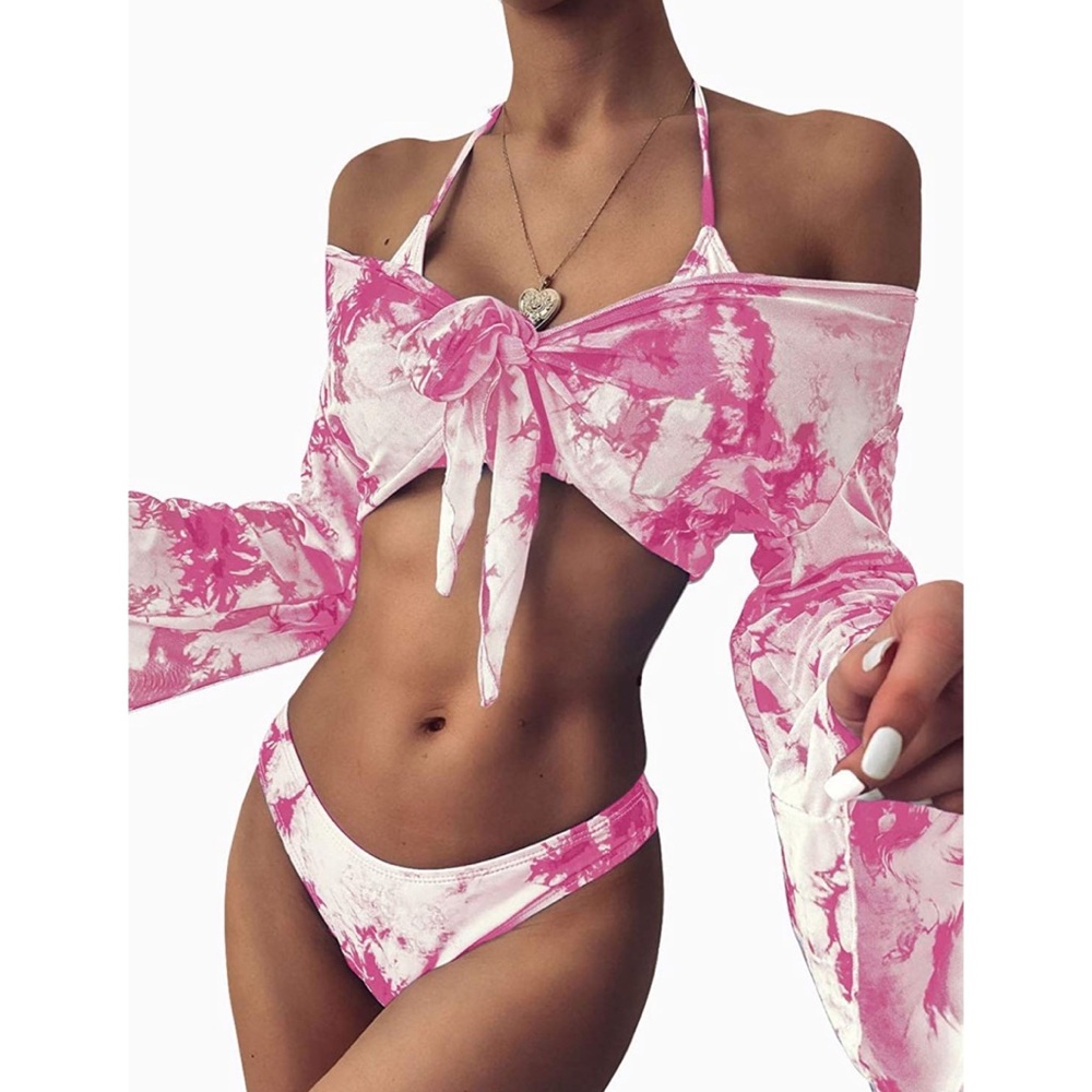Bikini Swimsuit for Women, Tie Dye 3 Pieces Set